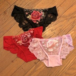 Bundle Lace Floral Panty — NWOT